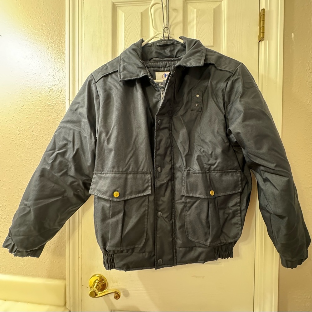 FirstClass Jacket Men’s Small Black Bomber Heavyweight Security Workwear Outdoor